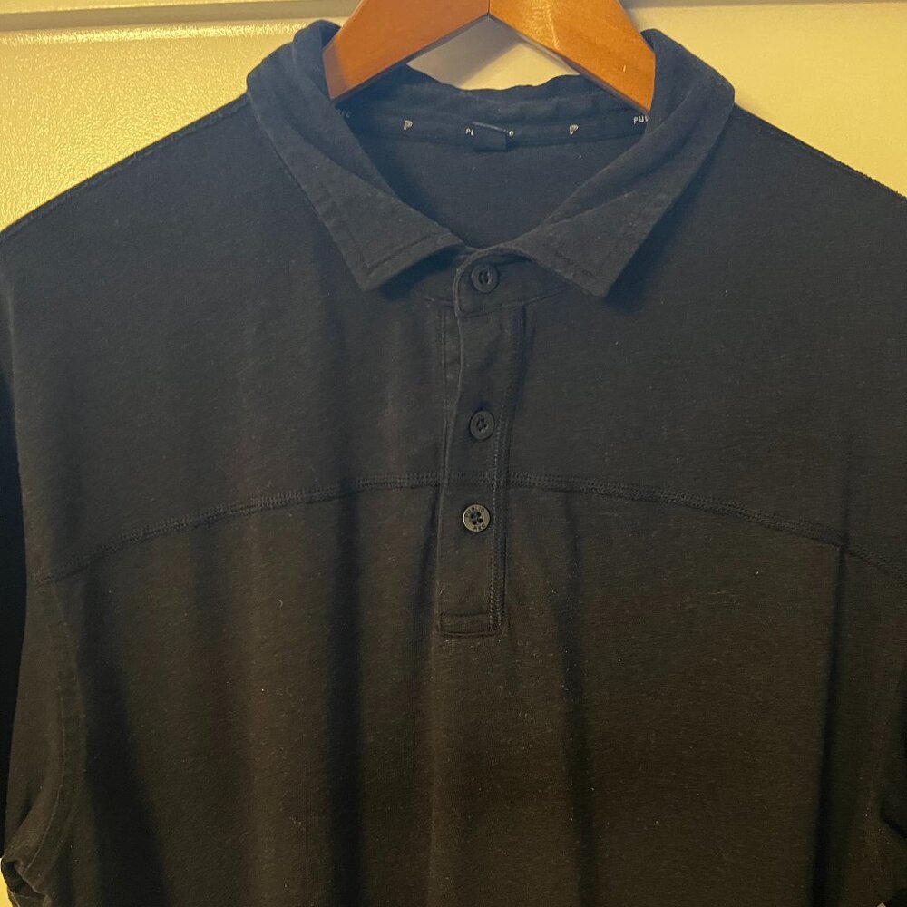 Gently Worn Public Rec Men's Polo Shirt, Dark Gray, Size Large - Stylish Comfort